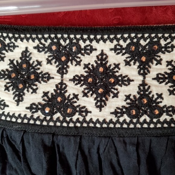 Free People One Kelisi Black Embroidered Skirt - Picture 3 of 8